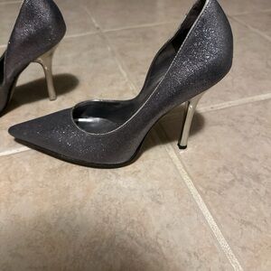 Guess Shimmering Silver Heels